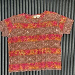 Crazy graphic women’s tee simple knit